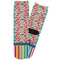 Retro Scales & Stripes Adult Crew Socks - Single Pair - Front and Back