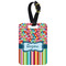 Retro Scales & Stripes Metal Luggage Tag w/ Name or Text