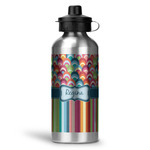 Retro Scales & Stripes Water Bottles - 20 oz - Aluminum (Personalized)