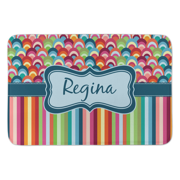 Custom Retro Scales & Stripes Anti-Fatigue Kitchen Mat (Personalized)