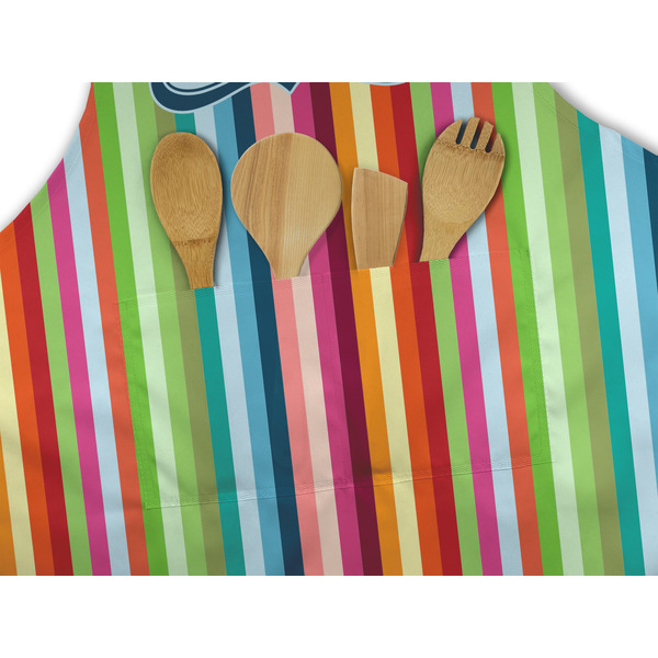 Retro Scales & Stripes Apron - Pocket Detail with Props