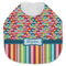 Retro Scales & Stripes Jersey Knit Baby Bib w/ Name or Text