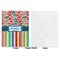 Retro Scales & Stripes Baby Blanket (Single Side - Printed Front, White Back)