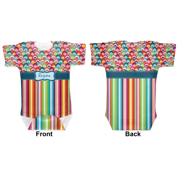 Retro Scales & Stripes Baby Bodysuit Approval
