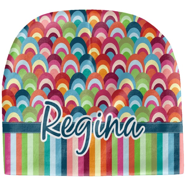 Custom Retro Scales & Stripes Baby Hat (Beanie) (Personalized)