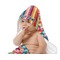 Retro Scales & Stripes Baby Hooded Towel on Child