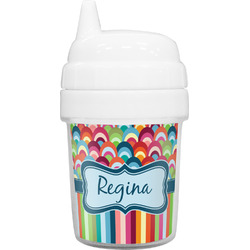 Retro Scales & Stripes Baby Sippy Cup (Personalized)