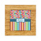 Retro Scales & Stripes Bamboo Trivet with 6" Tile - FRONT