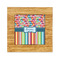 Retro Scales & Stripes Bamboo Trivet with Ceramic Tile Insert (Personalized)