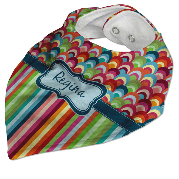 Retro Scales & Stripes Bandana Closed