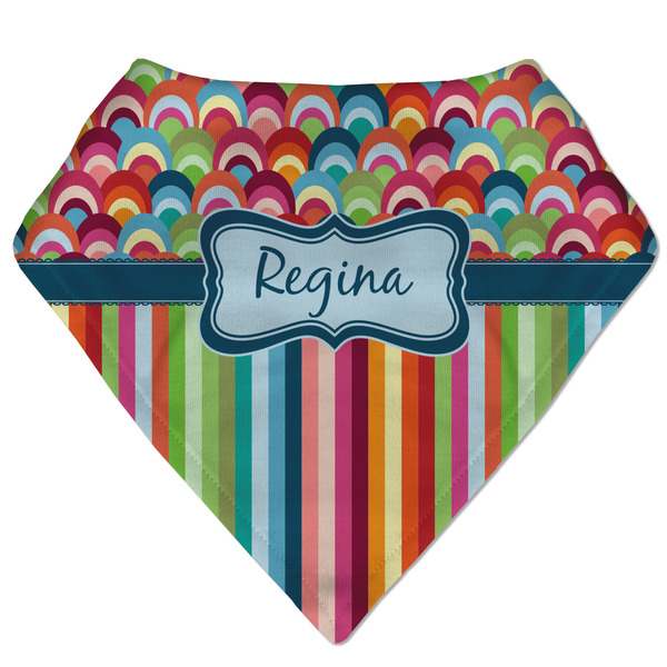 Custom Retro Scales & Stripes Bandana Bib (Personalized)