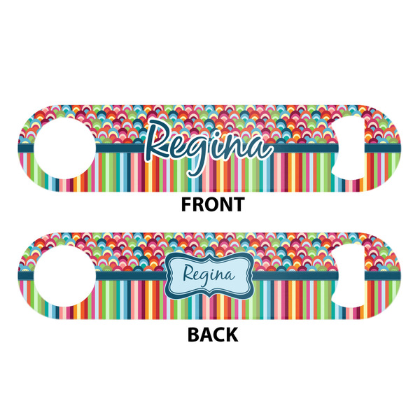 Retro Scales & Stripes Bar Bottle Opener - White - Approval