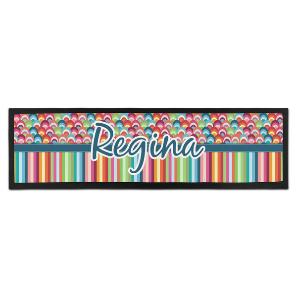Custom Retro Scales & Stripes Bar Mat - Large (Personalized)
