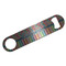 Retro Scales & Stripes Bar Bottle Opener - Silver w/ Name or Text