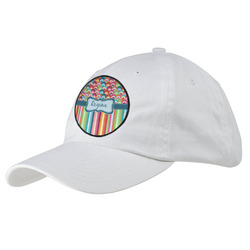 Retro Scales & Stripes Baseball Cap - White (Personalized)