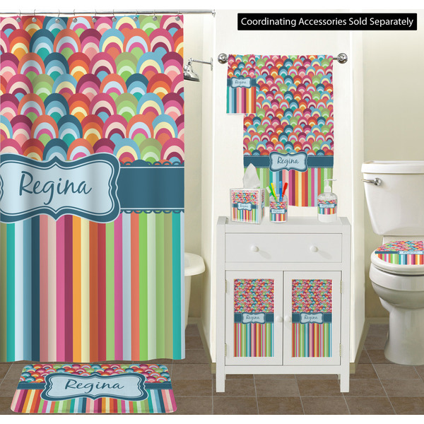 Retro Scales & Stripes Bathroom Scene