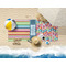 Retro Scales & Stripes Beach Towel Lifestyle