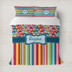 Retro Scales & Stripes Duvet Cover (Personalized)