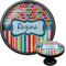 Retro Scales & Stripes Cabinet Knob (Black) (Personalized)