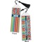 Retro Scales & Stripes Bookmark with tassel - Front and Back