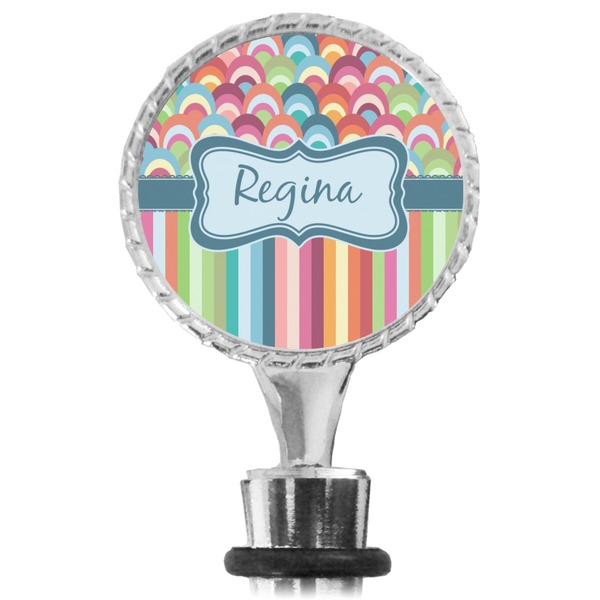 Retro Scales & Stripes Bottle Stopper Main View
