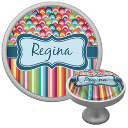 Retro Scales & Stripes Cabinet Knob (Personalized)