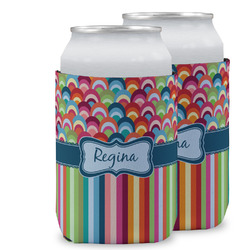 Retro Scales & Stripes Can Cooler (12 oz) w/ Name or Text