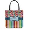 Retro Scales & Stripes Canvas Tote Bag - Small - 13"x13" (Personalized)