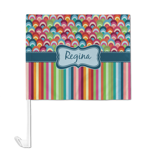 Retro Scales & Stripes Car Flag - Large - FRONT