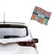 Retro Scales & Stripes Car Flag - Large - LIFESTYLE