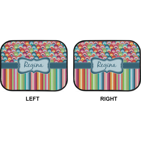 Retro Scales & Stripes Car Floor Mats (Back Seat) (Approval)