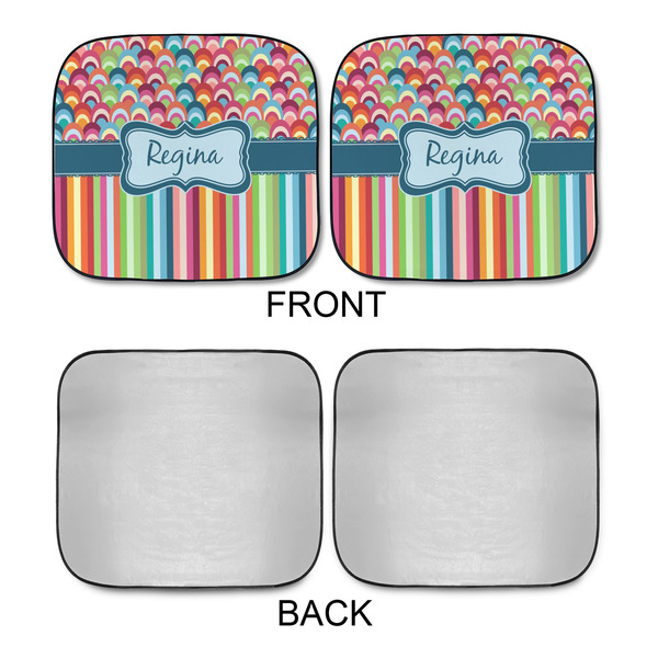 Retro Scales & Stripes Car Sun Shades - APPROVAL