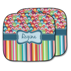 Retro Scales & Stripes Car Sun Shade - Two Piece (Personalized)