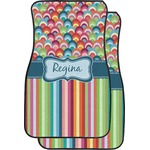 Retro Scales & Stripes Car Floor Mats (Personalized)