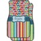 Retro Scales & Stripes Car Floor Mats (Front Seat) (Personalized)