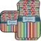 Retro Scales & Stripes Car Floor Mats Set - 2 Front & 2 Back (Personalized)