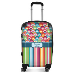 Retro Scales & Stripes Suitcase - 20" Carry On (Personalized)