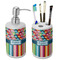 Retro Scales & Stripes Ceramic Bathroom Accessories