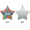 Retro Scales & Stripes Ceramic Flat Ornament - Star Front & Back (APPROVAL)