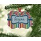 Retro Scales & Stripes Christmas Ornament (On Tree)