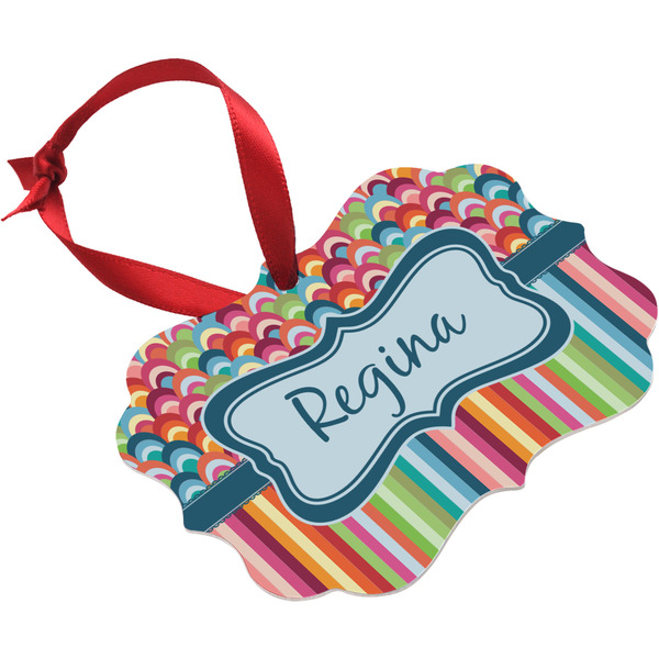 Retro Scales & Stripes Christmas Ornament