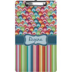 Retro Scales & Stripes Clipboard (Legal Size) w/ Name or Text