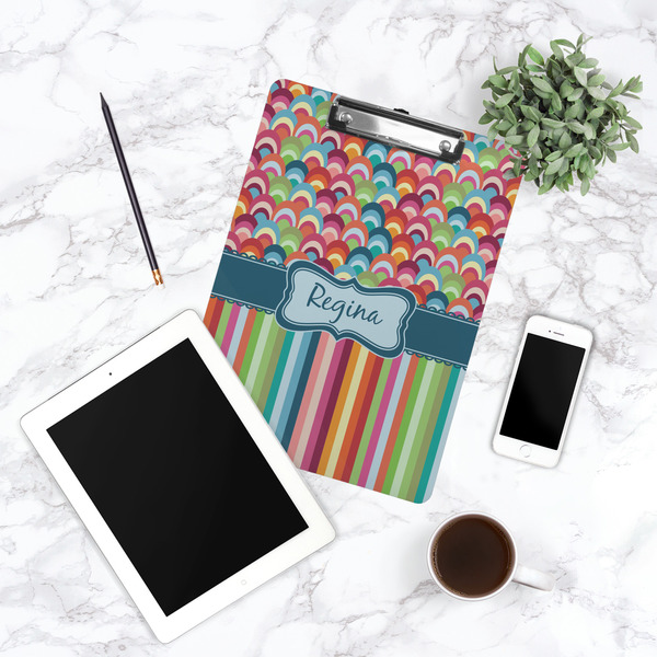 Retro Scales & Stripes Clipboard - Lifestyle Photo