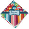 Retro Scales & Stripes Cloth Cocktail Napkin - Single w/ Name or Text
