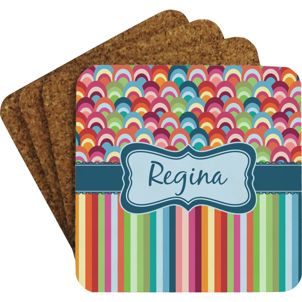 Retro Scales & Stripes Coaster Set (Personalized)