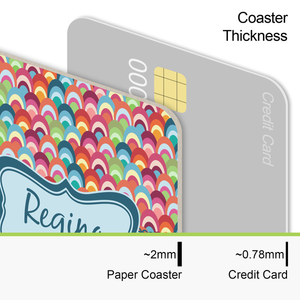 Retro Scales & Stripes Coaster Thickness