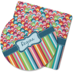 Retro Scales & Stripes Rubber Backed Coaster (Personalized)