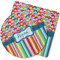 Retro Scales & Stripes Rubber Backed Coaster (Personalized)