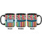 Retro Scales & Stripes Coffee Mug - 11 oz - Black APPROVAL