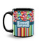 Retro Scales & Stripes Coffee Mug - 11 oz - Black